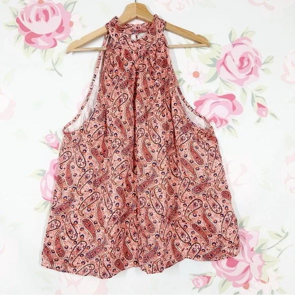 NEW Boden Floral Paisley Halter Sleeveles Blouse Top 20 22 - Picture 1 of 8